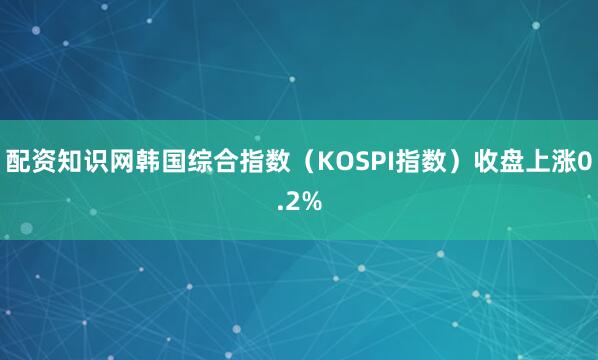 配资知识网韩国综合指数（KOSPI指数）收盘上涨0.2%